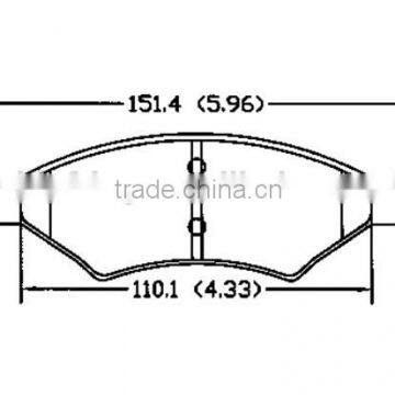 D766 OE No.0K2A2-33-23Z for Kia pride brake pad