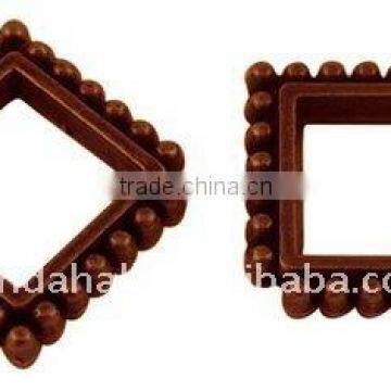 Tibetan Style Beads, Lead Free and Nickel Free, Rhombus, Red Copper, 15x18x3mm, hole: 1mm(TIBEB-A101298-R-FF)