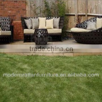 2013 Outdoor Garden furniture Black Wide rattan sofa sets