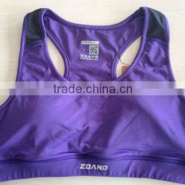 Confortable mesh fabric contrasting sports bra vest