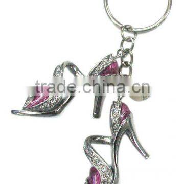 personalized metal high-heeled shoes key holder, customized design and logo accept