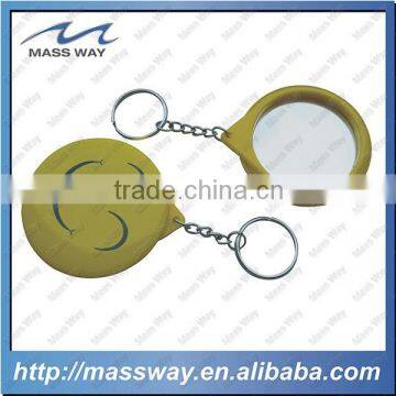 printing round shape funny custom mirrour tin keychain