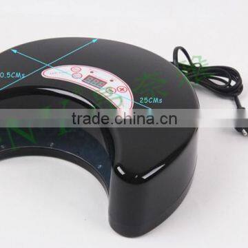 Professional Salon Equipment Black Half Moon Gel Nail Curing Dryer Two Hands UV Lamp