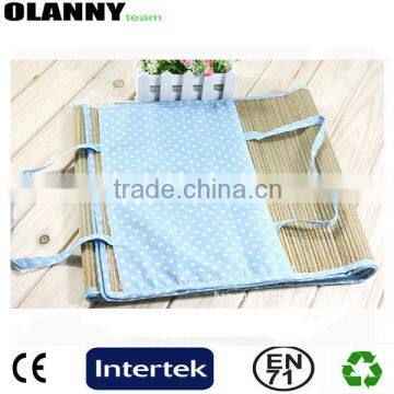 outdoor sport poly bag customized folded blue fold straw beach mat