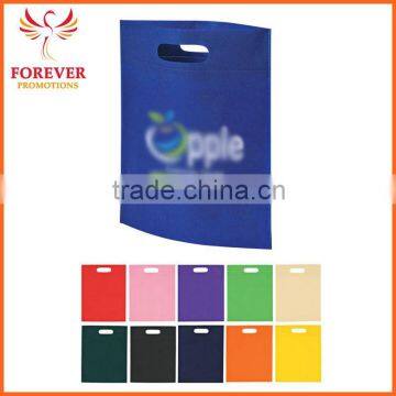 China Cheap Blank Shopping Bag Non-woven Punch Die Cut Tote Bag For Conference Exhibition For Sale