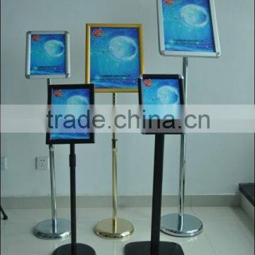 Aluminum display stand,telescopic menu poster stand,click frame stand