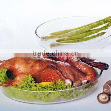 wholesale round clear pyrex glass plate for microwave oven baking