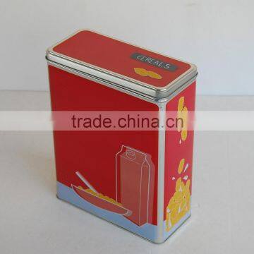 Large Rectangular Comestics Tin Box for Food Storage Food Grade Oats Cereal packaging tin box tin can