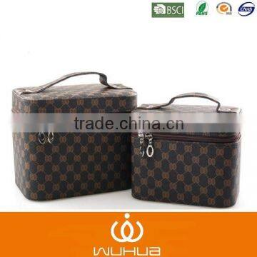 2015 pu leather big makeup box