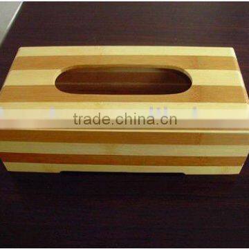 Beautiful profile bamboo tissue holder