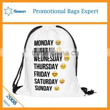 Wholesale drawstring bags emoji bag reusable shopping bag                        
                                                                                Supplier's Choice