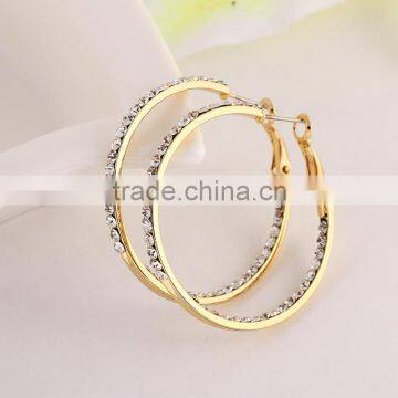 14K Gold Plated Fashion Women Big Hoop Earrings photo-4