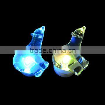 Small battery operated led light with polar bear color changing led lamp