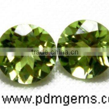 Peridot Round Cut Pair For Gold Earrings From Wholesaler