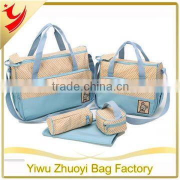 Five-piece Baby mummy bag for moms with baby diaper bags 2015