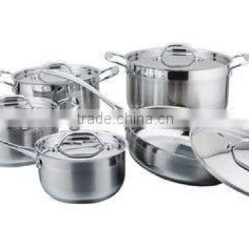 10 pcs Stainless Steel Cookware Set with stainless steel lid