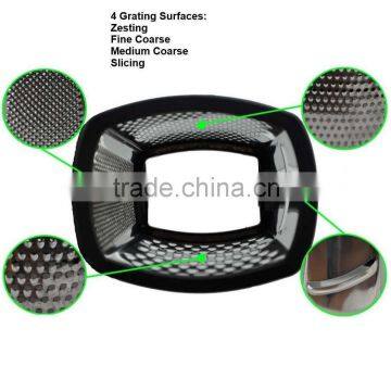 4-sided Stainless Steel Box Grater Zester With Storage Container/ Bowl photo-3