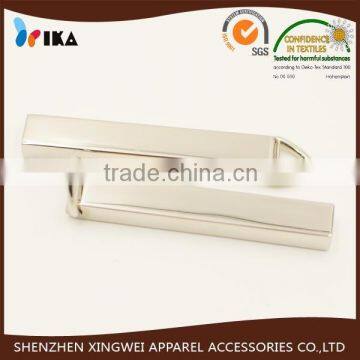 custom metal mobilizable bar zipper puller for clothes