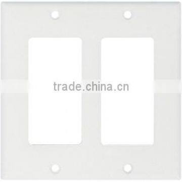 2 GANG PLASTIC WALLPLATE FOR DECORATOR SWITCH AND RECEPTACLE