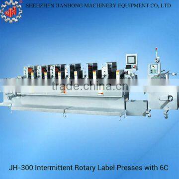 JH-300 6 Color Fabric Rotary Printing Machine Intermittent Self-adhesive Trademark Printing Machine