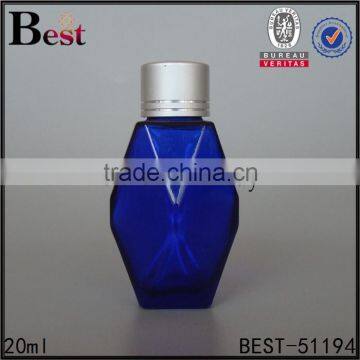 20ml blue diamond glass bottle cosmetic glass bottle