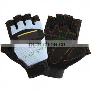 Half finger mechanic gloves