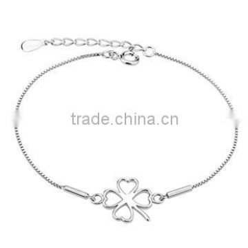 560383 Lucky Clover 925 Sterling Silver Bracelet