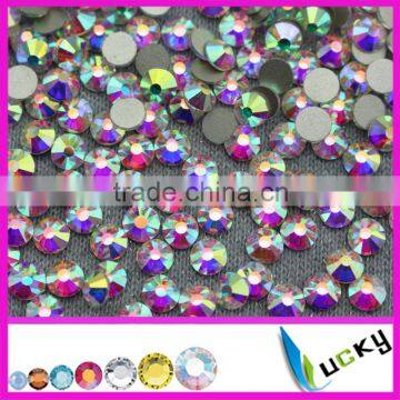 Wholesale Top quality nail rhinestones crystal ab non hotfix flat foiled back strass                        
                                                Quality Choice