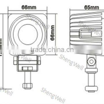 10w led driving light 2" 9--32v IP67 wholesale factory directly Epistar led SPOT beam led driving light 10w2" led driving light