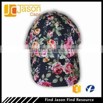 Floral design printed lady's sport cap