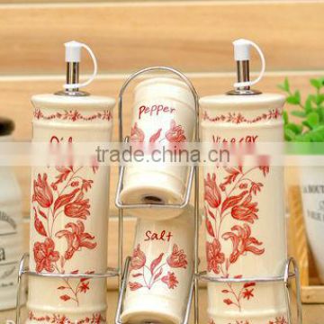 ceramic oil and vinegar dispenser set