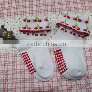 Custom New Design Cheap Lovely Baby Girls Fruits Sock