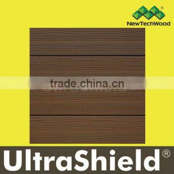 Co-extruded composite DIY deck tile, UltraShield QuickDeck by NewTechWood