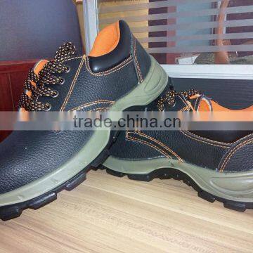 low cut embossed leather pu sole steel toe safety shoes,black steel safety shoes, steel toe anti static safety shoes in Gaomi