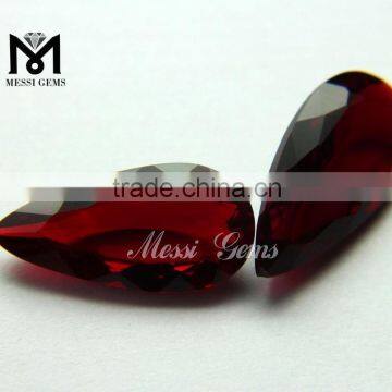 Wholesale Cheap Price Ruby Pear 10x20 China Glass Stone