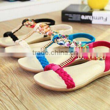 2015 New style breathable flat summer sandals wholesale