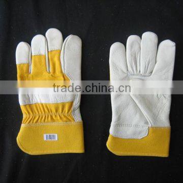 Yellow Cow Grain Leather Full Palm Work Glove