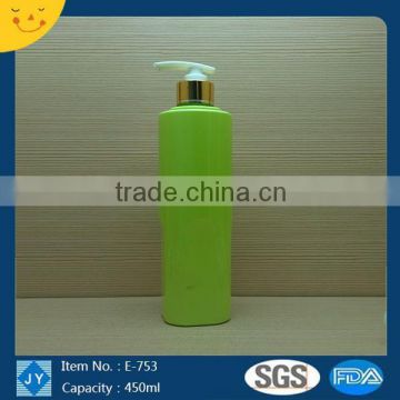 Pump Sealing Type and Screen Printing Surface Handling 450ml PET Plastic shampoo bottle