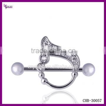 Wholesale Body Jewelry Surgical Steel Vibrating Nipple Piercing Jewelry