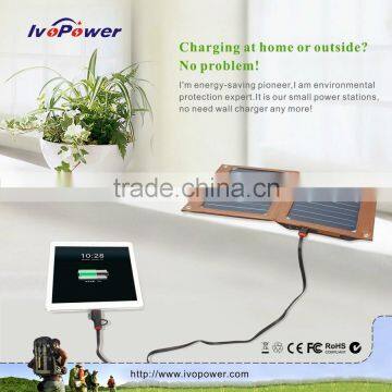 Universal portable Sunpower solar panel Ivopower 10W solar power bank charger popular cell phone chargers