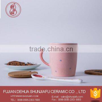 Handmade Cartoon Bear Pink Color 350 ml Ceramic Coffee Mugs photo-3