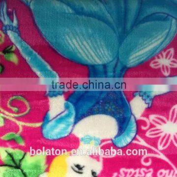 Man Made WoolVelvet for Home Textile/Red Velvet Rose Flower with Angles Flannel for Bad Sheets Decoration