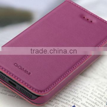 Hot sell stand leather case for iphone5