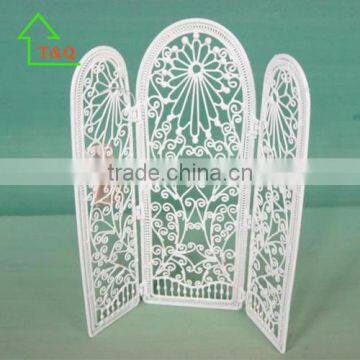 Dolls House Miniature Furniture White Wire Wrought Iron Dressing Divider Screen