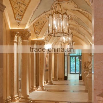 American high class villa interior designs indoor carved stone column