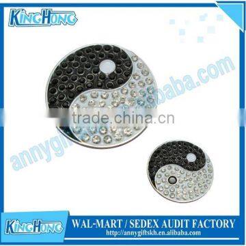 Crystal design YinYang golf ball marker