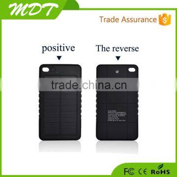 Power bank charger factory 2015 new design solar powerbank/waterproof 6000mah solar power bank