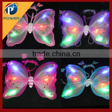 2015 factory wholesale fairy wing / angel wing / butterfly wing set/led toy/flashing light toy