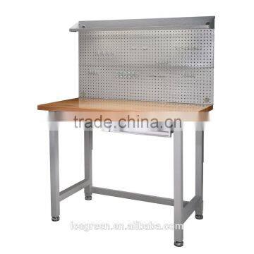 Stainless Steel Lighted Workbench with Drawers