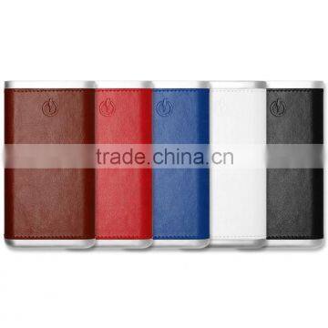 Hot usb thin leather feeling power bank, external battery charger,Hot selling Leather battery power bank Factory